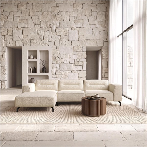 Hoekzetel 5-zits in stof met chaise longue links - Zoya