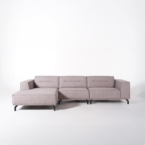 Hoekzetel 5-zits in stof met chaise longue links - Zoya