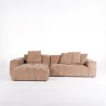 Hoekzetel 5-zits in stof met chaise longue links - Olya