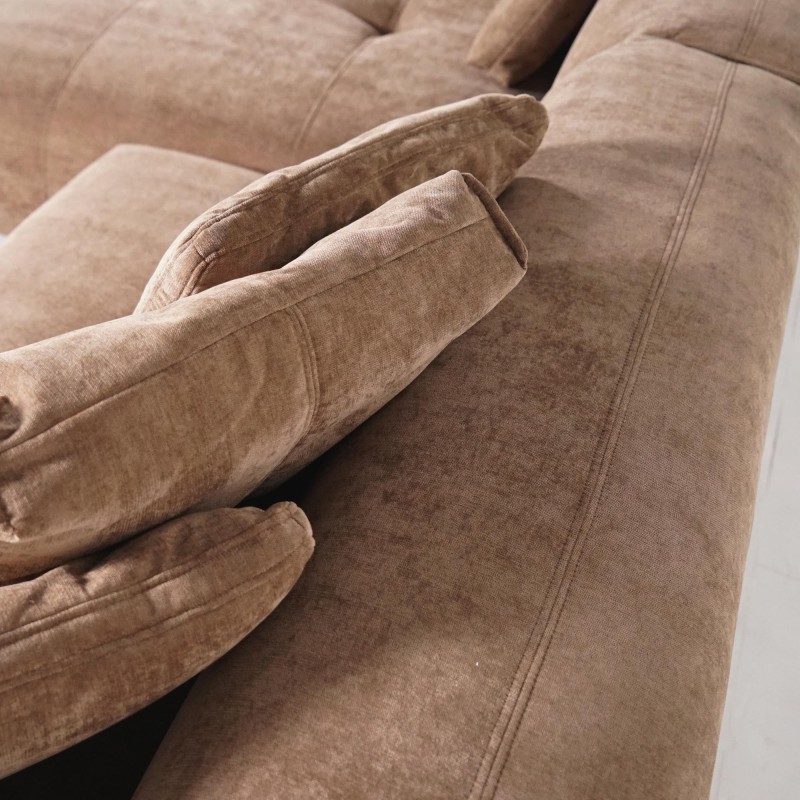 Hoekzetel 5-zits in stof met chaise longue links - Olya