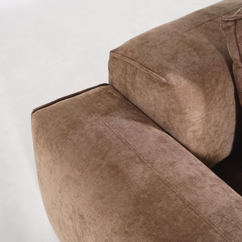 Hoekzetel 5-zits in stof met chaise longue links - Olya