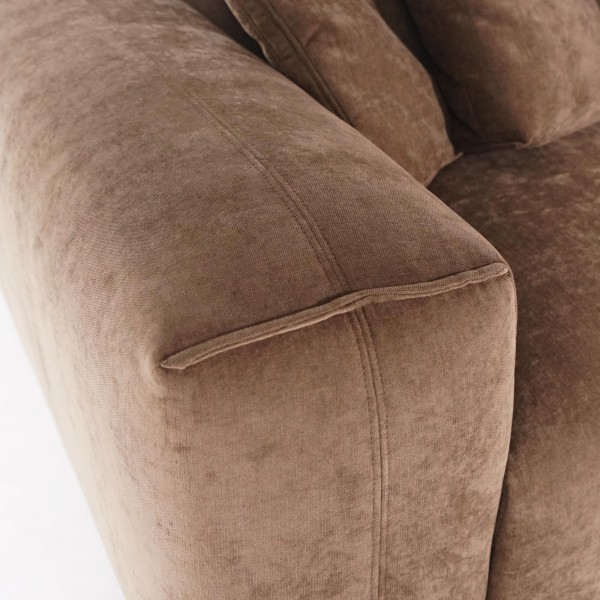 Hoekbank 5-zits met chaise longue rechts en geïntegreerde salontafel - Olya