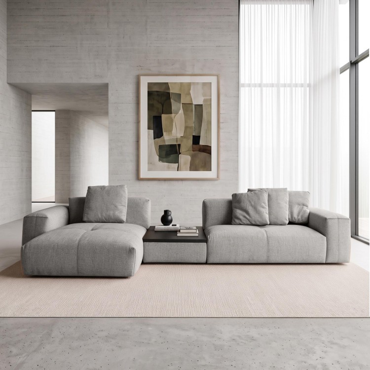 Hoekzetel 5-zits met chaise longue links en geïntegreerde salontafel - Olya