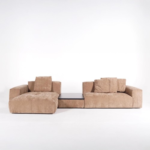 Hoekzetel 5-zits met chaise longue links en geïntegreerde salontafel - Olya