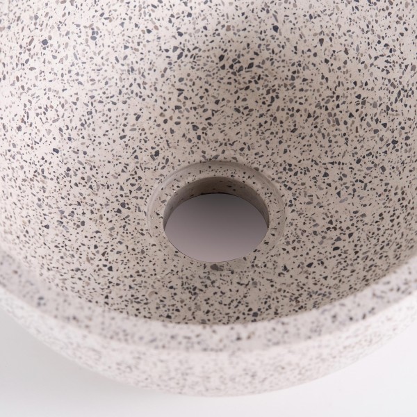 Ronde waskom in witte terrazzo 40 x 40 cm - Mahina