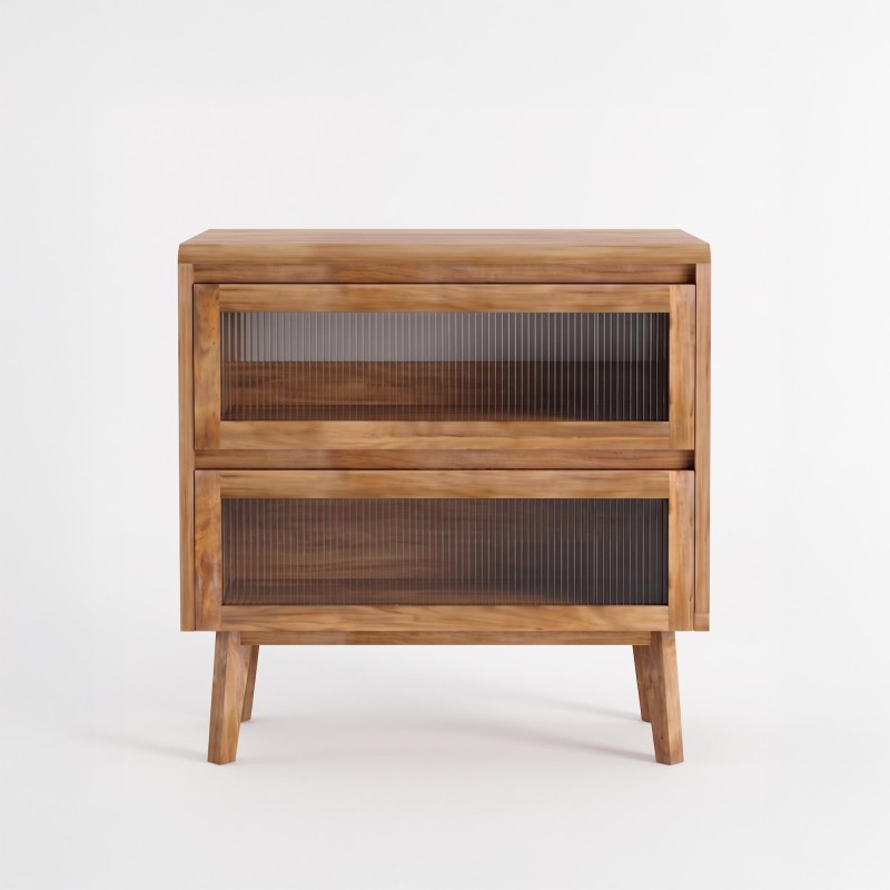 Wastafelmeubel in massief teakhout 80 cm - Riona