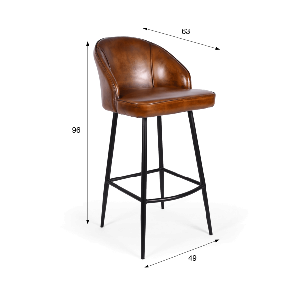 Lederen barstoel RITZ