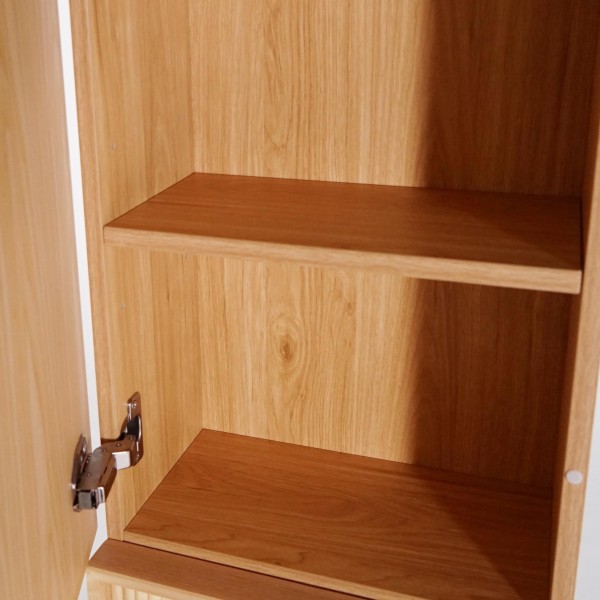 Zwevende badkamerkolomkast in licht walnoothout 160 cm - Carnelian