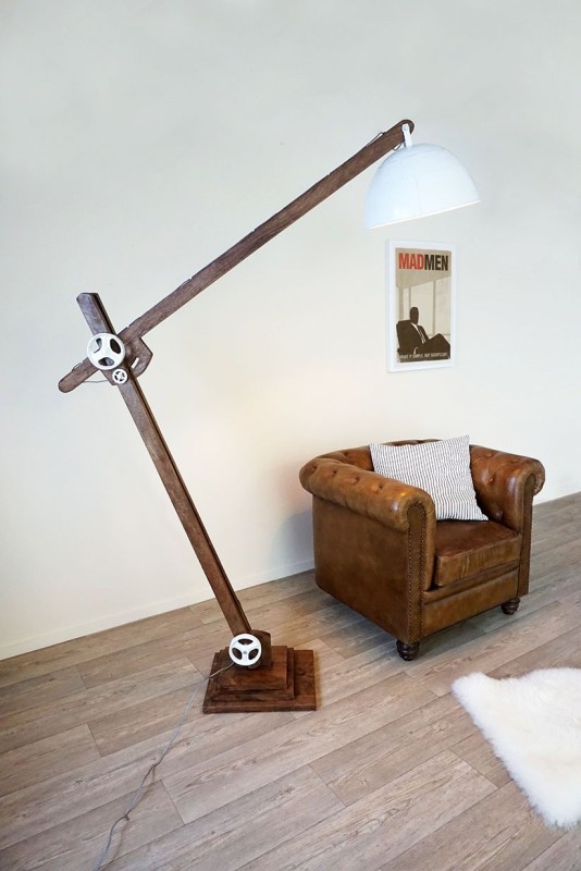 Industriële vloerlamp Acrobat WHITE