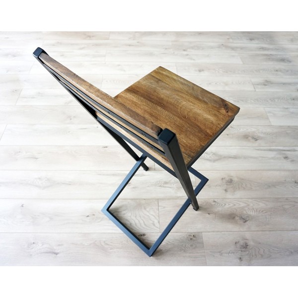 Chaise de bar bois et métal LINEA