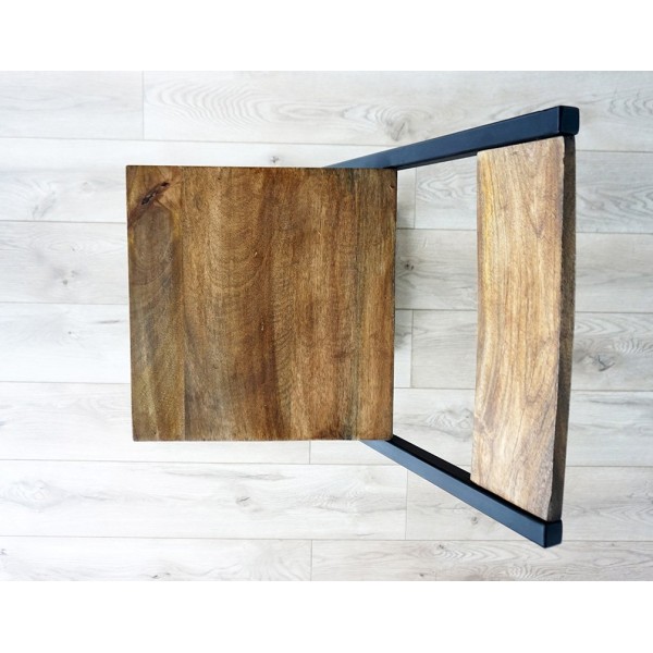 Chaise de bar bois et métal LINEA