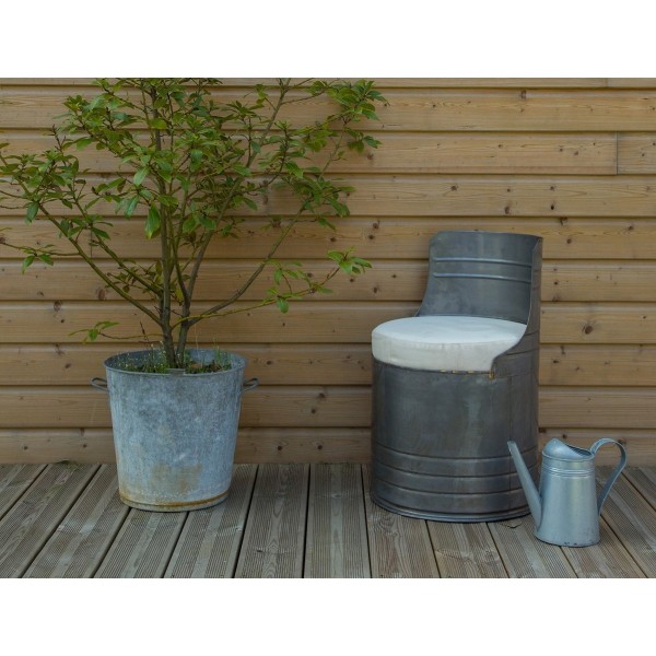 Industriële olievat fauteuil metaal