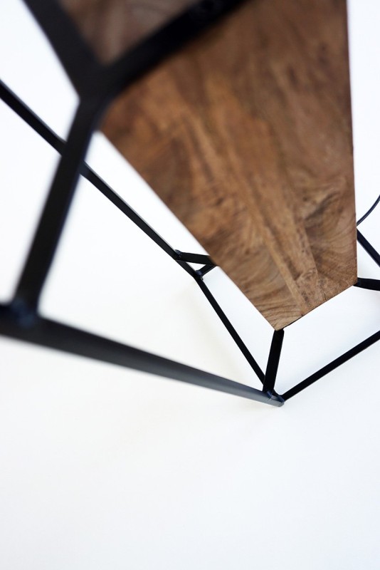 Industriële staande lamp hout en metaal 100 cm - Totem
