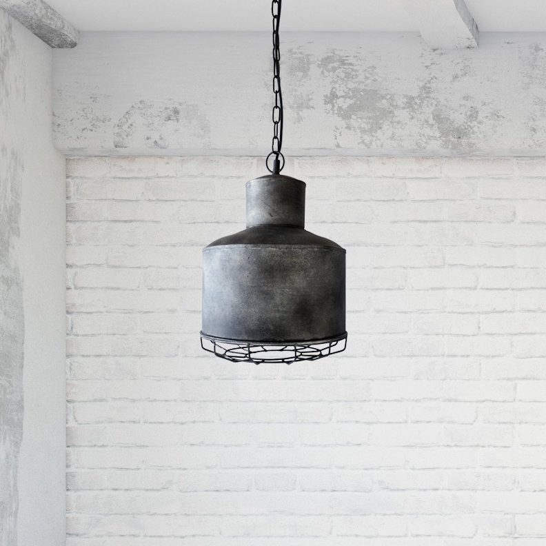 Industriële metalen hanglamp 28 cm - Berlijn