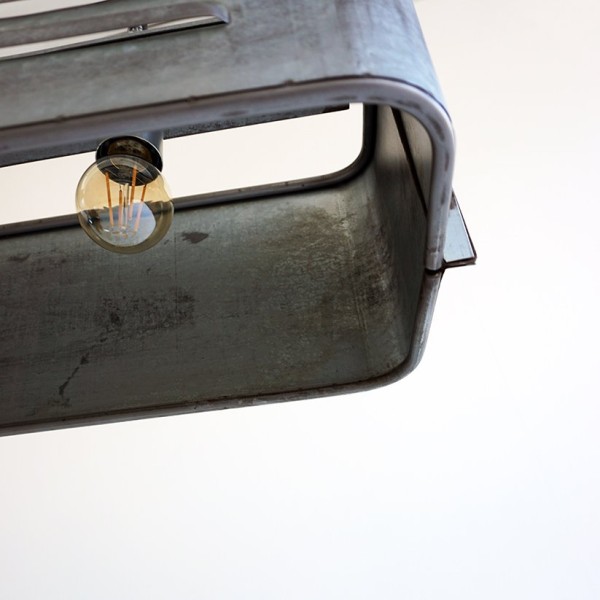 Suspension industrielle 4 lampes - Metalika