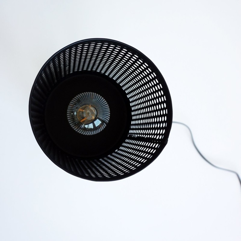 Industriële zwarte metalen vloerlamp 55 cm - Kaars