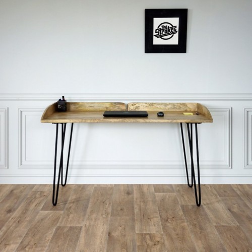 Bureau industriel en bois et métal