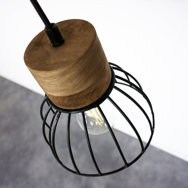 Suspension industrielle 4 lampes - Metalika