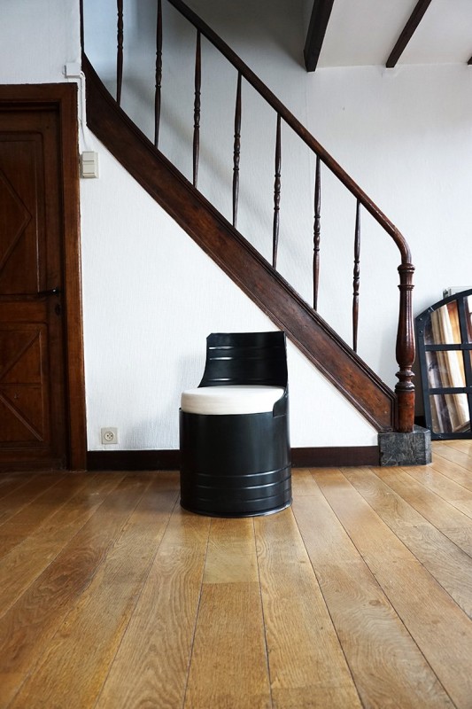 Industriële olievat fauteuil carbon