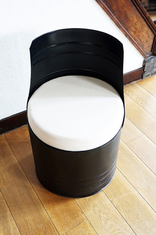 Industriële olievat fauteuil carbon