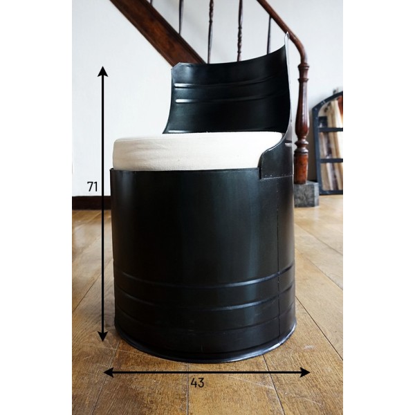 Industriële olievat fauteuil carbon