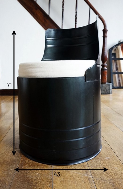Industriële olievat fauteuil carbon