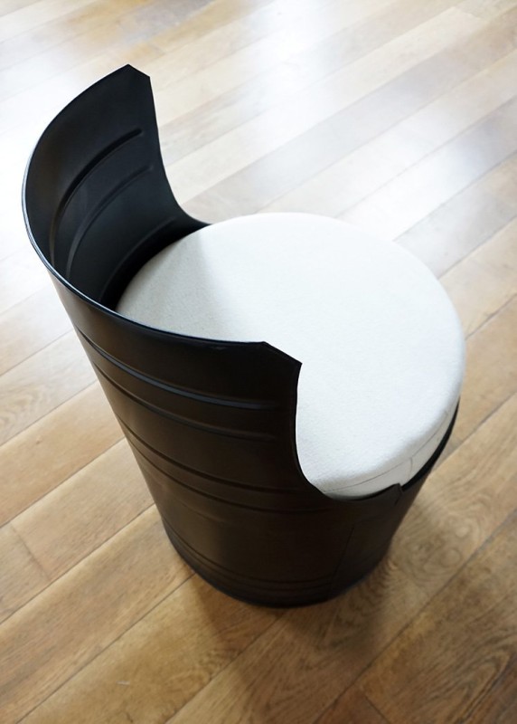 Industriële olievat fauteuil carbon