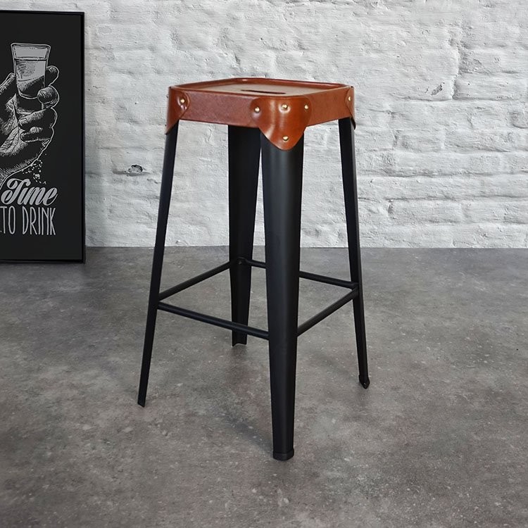 Tabouret de bar en cuir - New Orleans