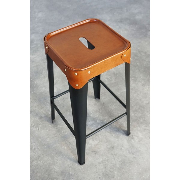 Tabouret de bar en cuir - New Orleans