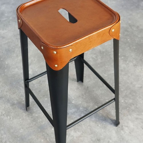 Tabouret de bar en cuir - New Orleans