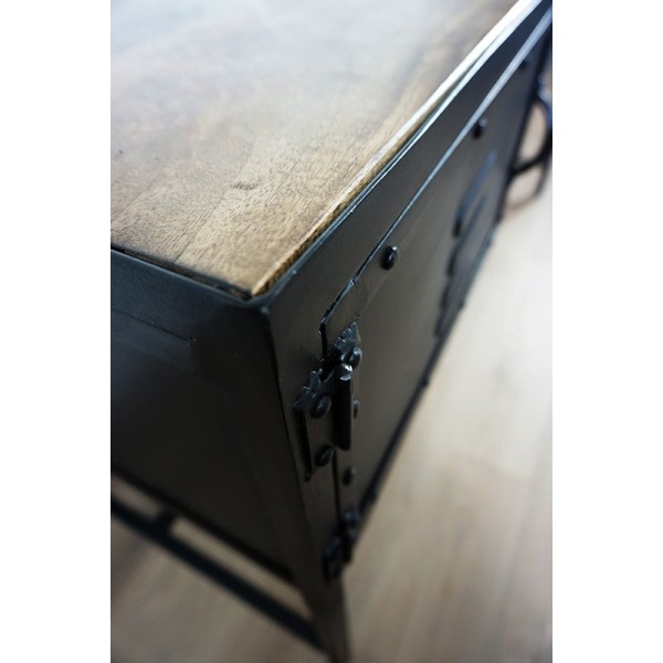 Hout en metalen bureau - Chicago