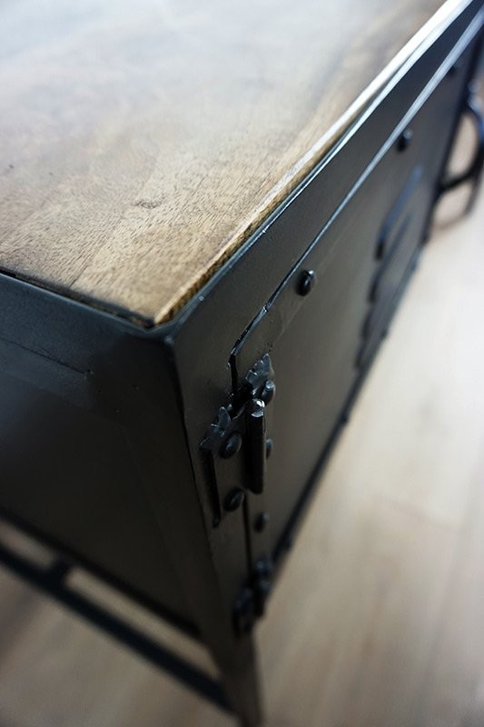 Hout en metalen bureau - Texas