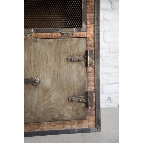 Industrieel dressoir met deuren antieke afwerking