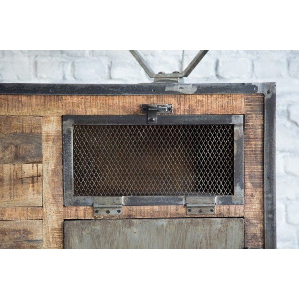 Industrieel dressoir met deuren antieke afwerking