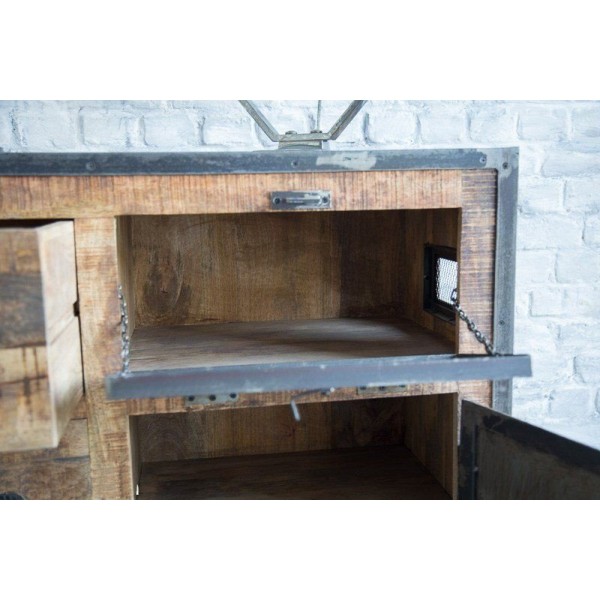 Industrieel dressoir met deuren antieke afwerking