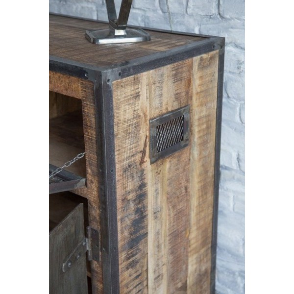 Industrieel dressoir met deuren antieke afwerking