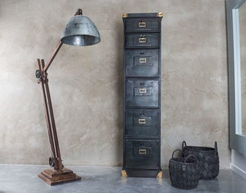 Industriële ladekast carbon afwerking