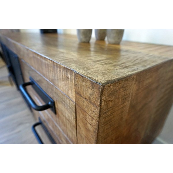 TV meubel hout en metaal BROOKLYN 115 cm