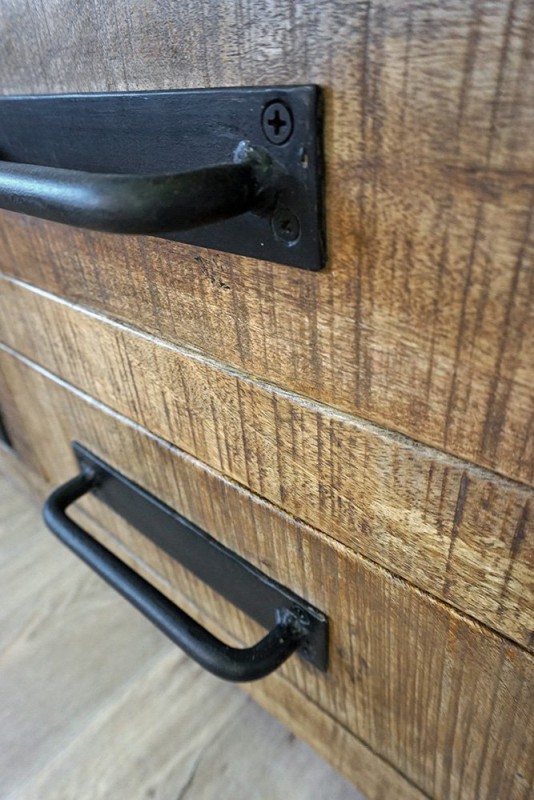 TV meubel hout en metaal BROOKLYN 115 cm