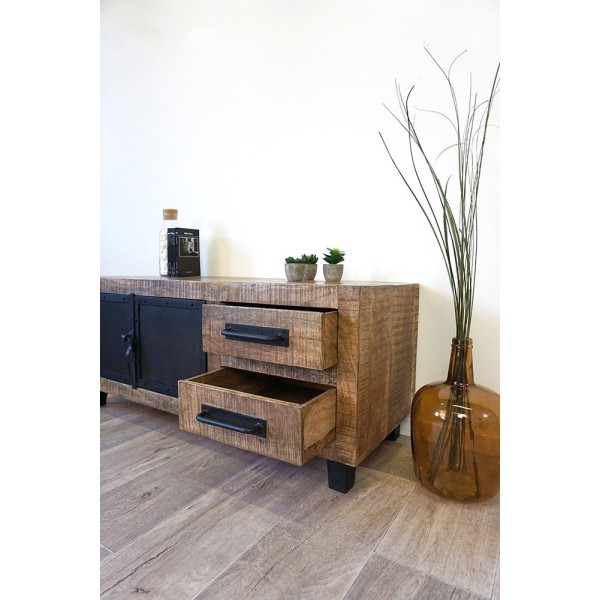 TV meubel hout en metaal BROOKLYN 115 cm