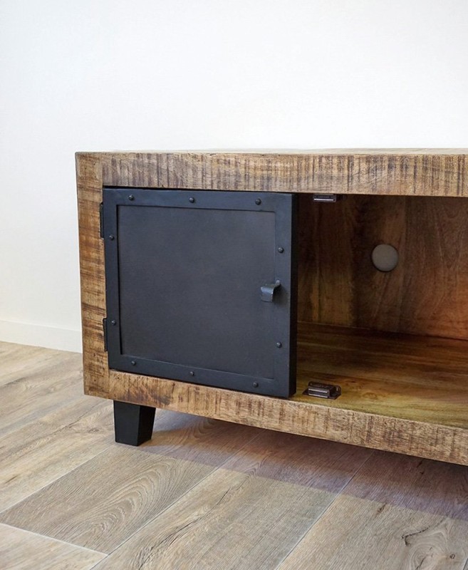 TV meubel hout en metaal BROOKLYN 115 cm
