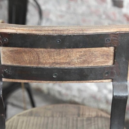 Barkruk in hout en metaal