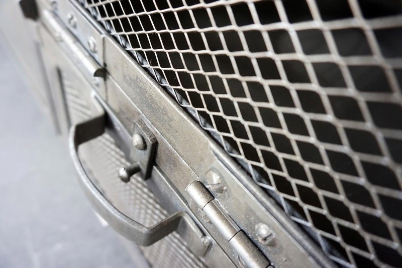 Industriële TV-meubel in hout en metaal