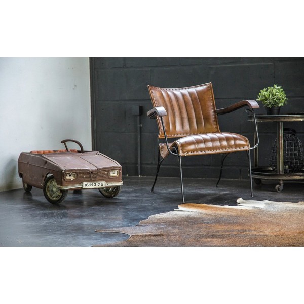 Vintage lederen Fauteuil COSY 1 zit