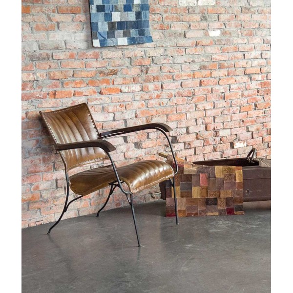 Vintage lederen Fauteuil COSY 1 zit