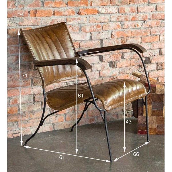 Vintage lederen Fauteuil COSY 1 zit