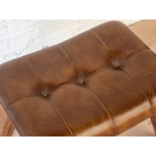 Tabouret d’appoint en cuir PLAZA
