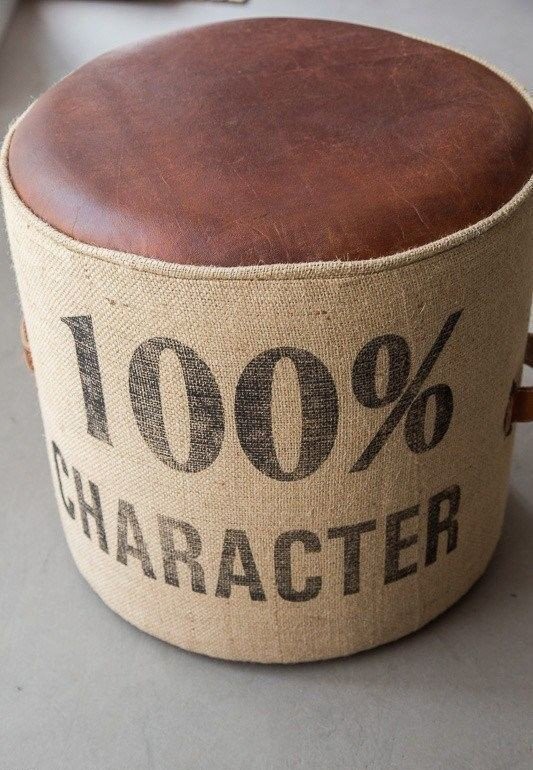 Industriële poef "100% character"