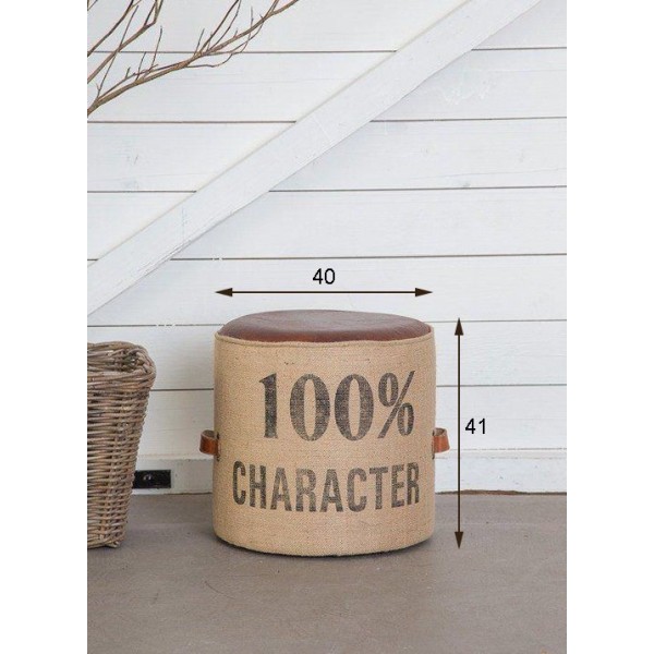 Industriële poef "100% character"