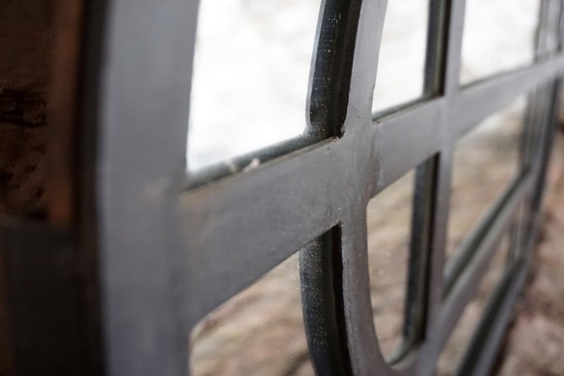 Industriële ovale spiegel 120 x 60 cm